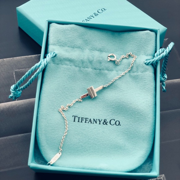 New Tiffany T Two Single Chain Bracelet